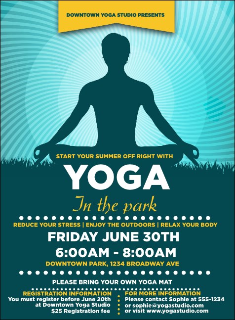 Yoga Meditation Invitation Product Front