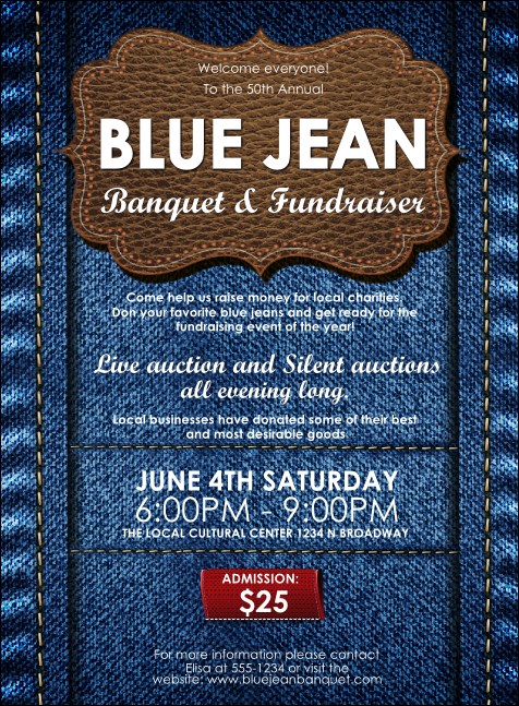 Blue Jeans Invitation Product Front