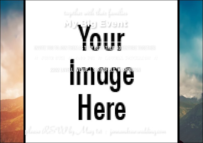 Outdoors Wedding Postcard Product Front