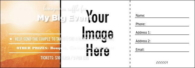 Outdoors Wedding Raffle Ticket Product Front