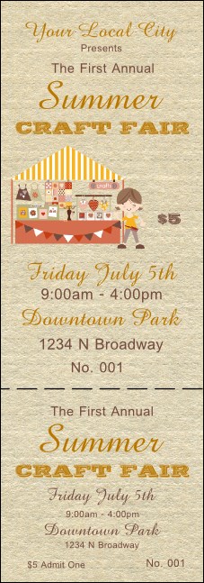 Craft Event Ticket Product Front