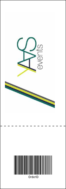 Retro Stripes Event Ticket Product Back