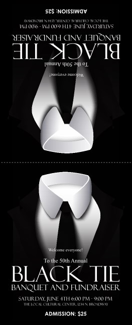 Black Tie Table Tent