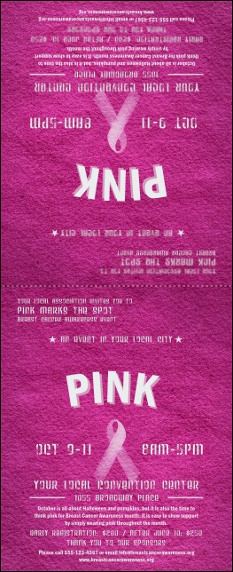 Breast Cancer Pink Ribbon Table Tent