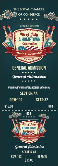 Fourth of July Freedom Blue Reserved Event Ticket