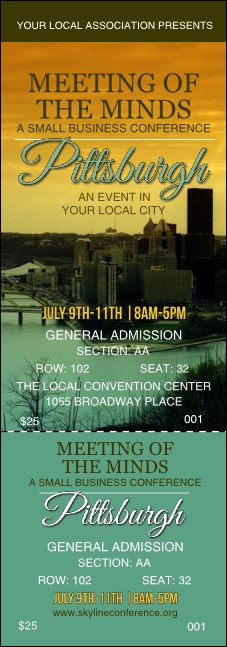 Pittsburgh Reserved Event Ticket Product Front