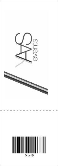 All Purpose Skyline Black and White Event Ticket Product Back