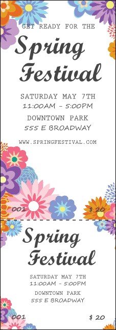 Spring Festival 3 Event Ticket Product Front