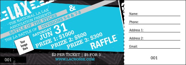 LAX Stick Raffle Ticket Product Front