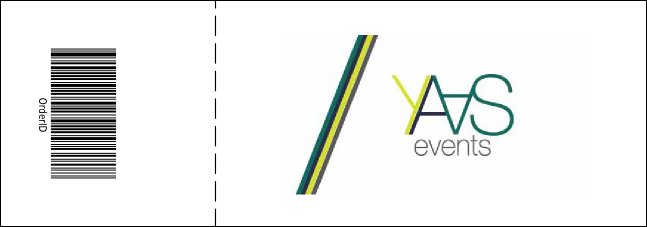 Teal Ribbon Event Ticket Product Back