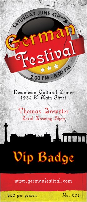 German VIP Event Badge Large