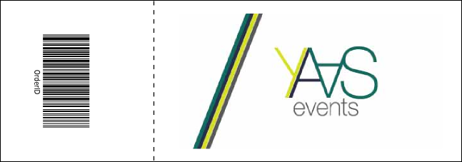 Yellow and Black Reserved  Event Ticket Product Back