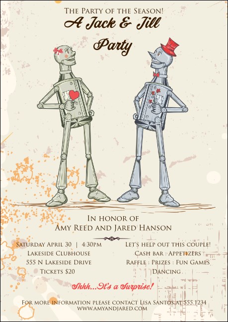 Robot Jack & Jill Postcard Mailer