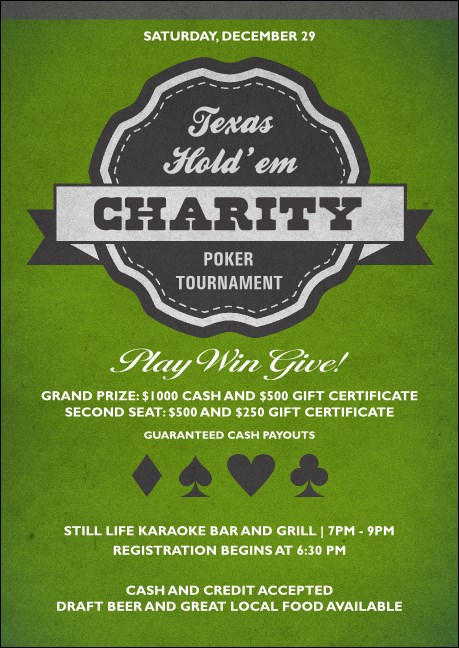 Texas Hold 'Em Postcard Mailer Product Front