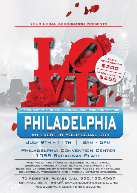 Philadelphia Rose  Postcard Mailer Product Front