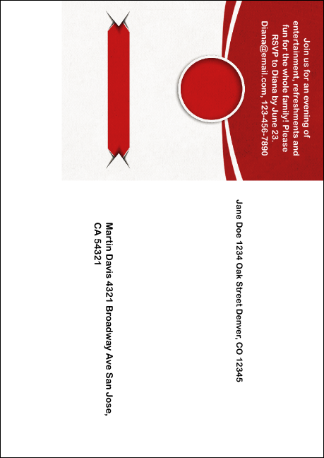 Red Postcard Mailer Product Back