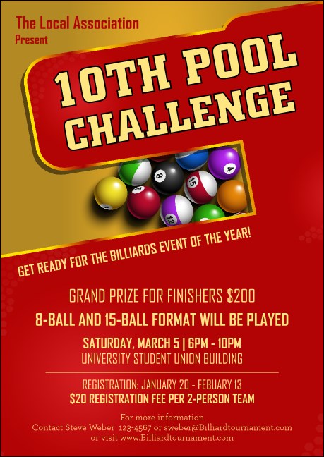 Pool Challenge Postcard Mailer