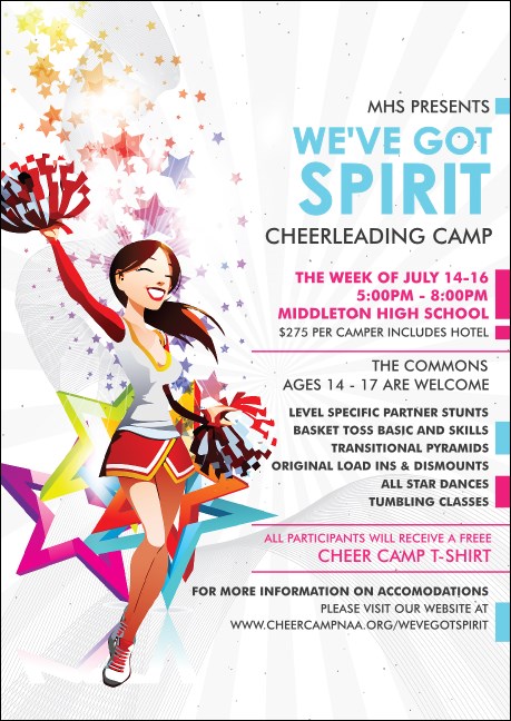 Cheerleading Spirit Postcard Mailer