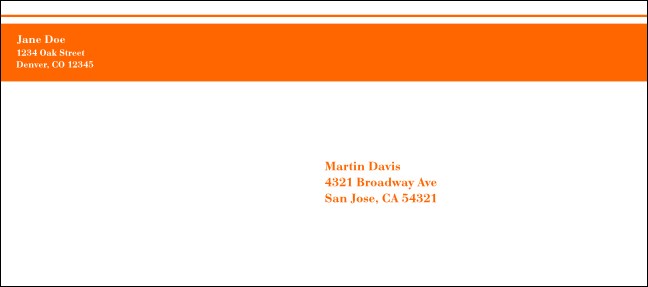 Orange Stripe #9 Envelope Product Front