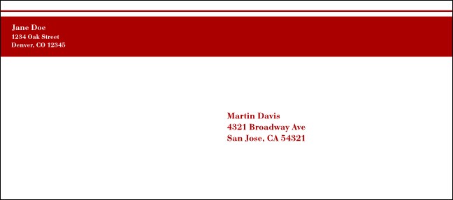 Red Stripe #9 Envelope Product Front
