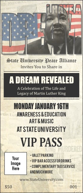 Martin Luther King Jr. VIP Pass Product Front
