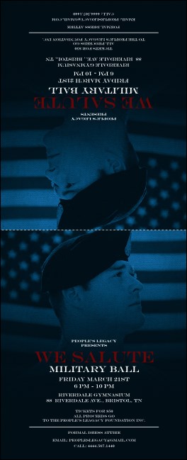 Military Ball - The Salute Table Tent