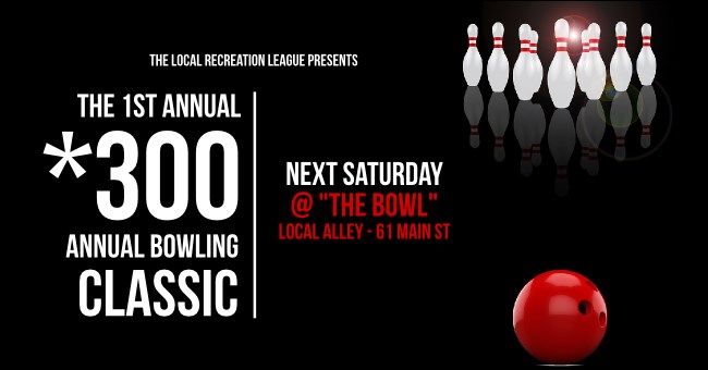 Bowling Classic Facebook Ad