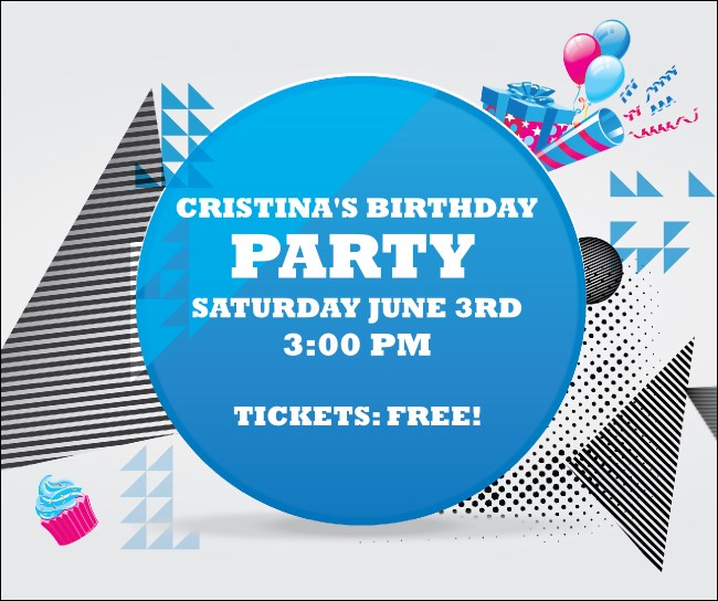 Birthday Geometric Facebook Post