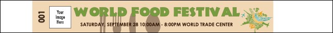 Food Festival Premium Synthetic Wristband