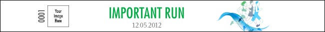 Run for a cause - Blue Premium Synthetic Wristband