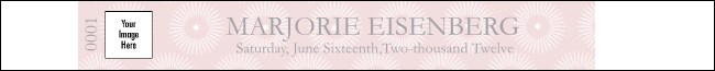 Bat Mitzvah Pink Portrait Invitation Premium Synthetic Wristband-1 Product Front