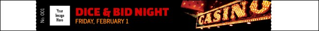 Casino Night Premium Synthetic Wristband