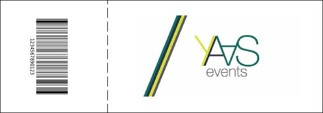 Abstract QR Event Ticket Product Back