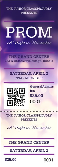 Abstract QR Lights Event Ticket Product Front