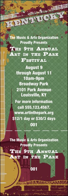Kentucky Event Ticket Template
