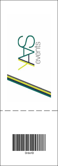 Sports Ticket 002 Blue & Orange Product Back