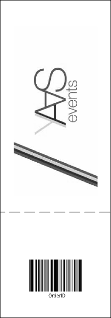 Sports Ticket Black & Silver Product Back