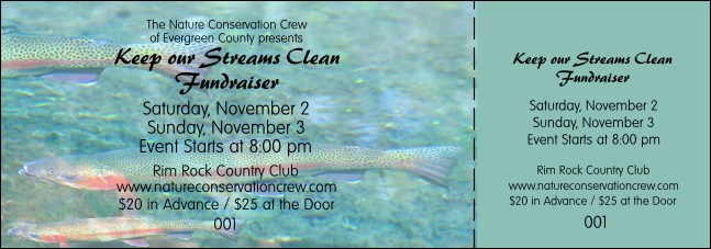 Nature Series - Trout Event Ticket Product Front