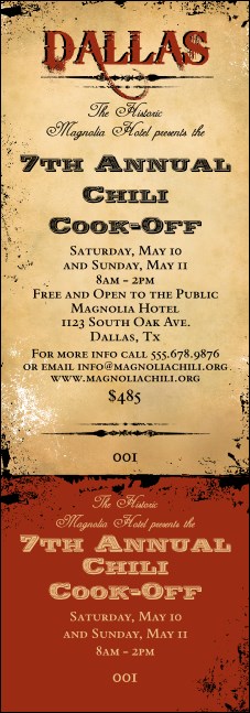 Dallas General Admission Ticket Product Front