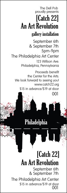 Printable Philadelphia Event Ticket