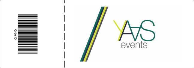 Red and White General Admission Ticket Product Back