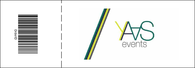 Yellow and White General Admission Ticket Product Back