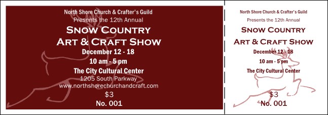 Christmas Reindeer General Admission Ticket 001 Product Front