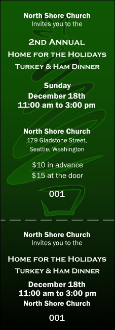 Christmas Tree General Admission Ticket with full bleed Product Front