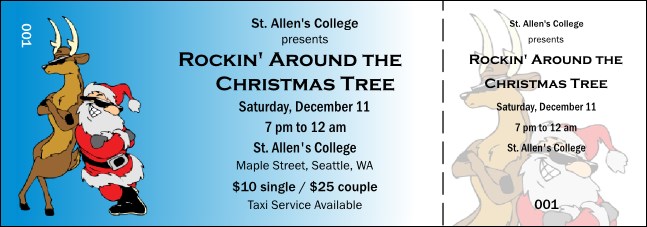 Cool Christmas General Admission Ticket with full bleed Product Front