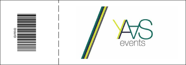 Yellow and Black General Admission Ticket Product Back