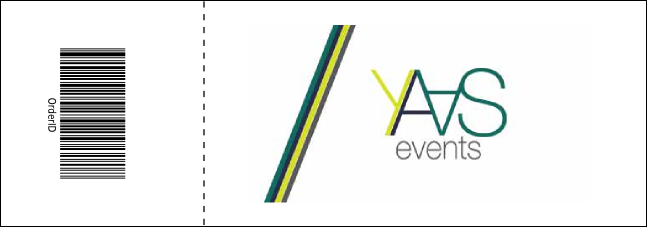 Orange and Black Color General Admission Ticket Product Back