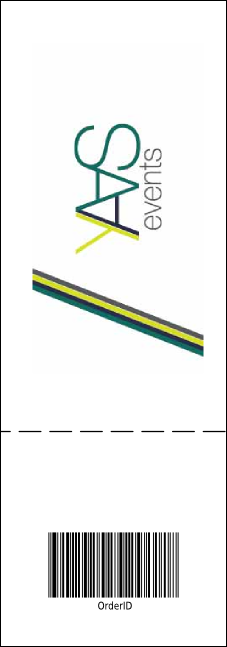 Green Squares Ticket Product Back