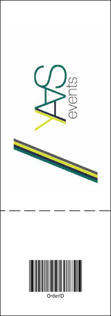 Dots 50/50 Blue Raffle Ticket Product Back