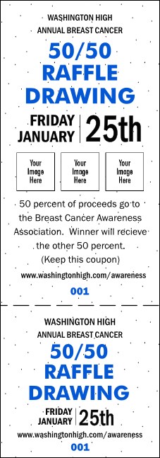 Dots 50/50 Blue Raffle Ticket